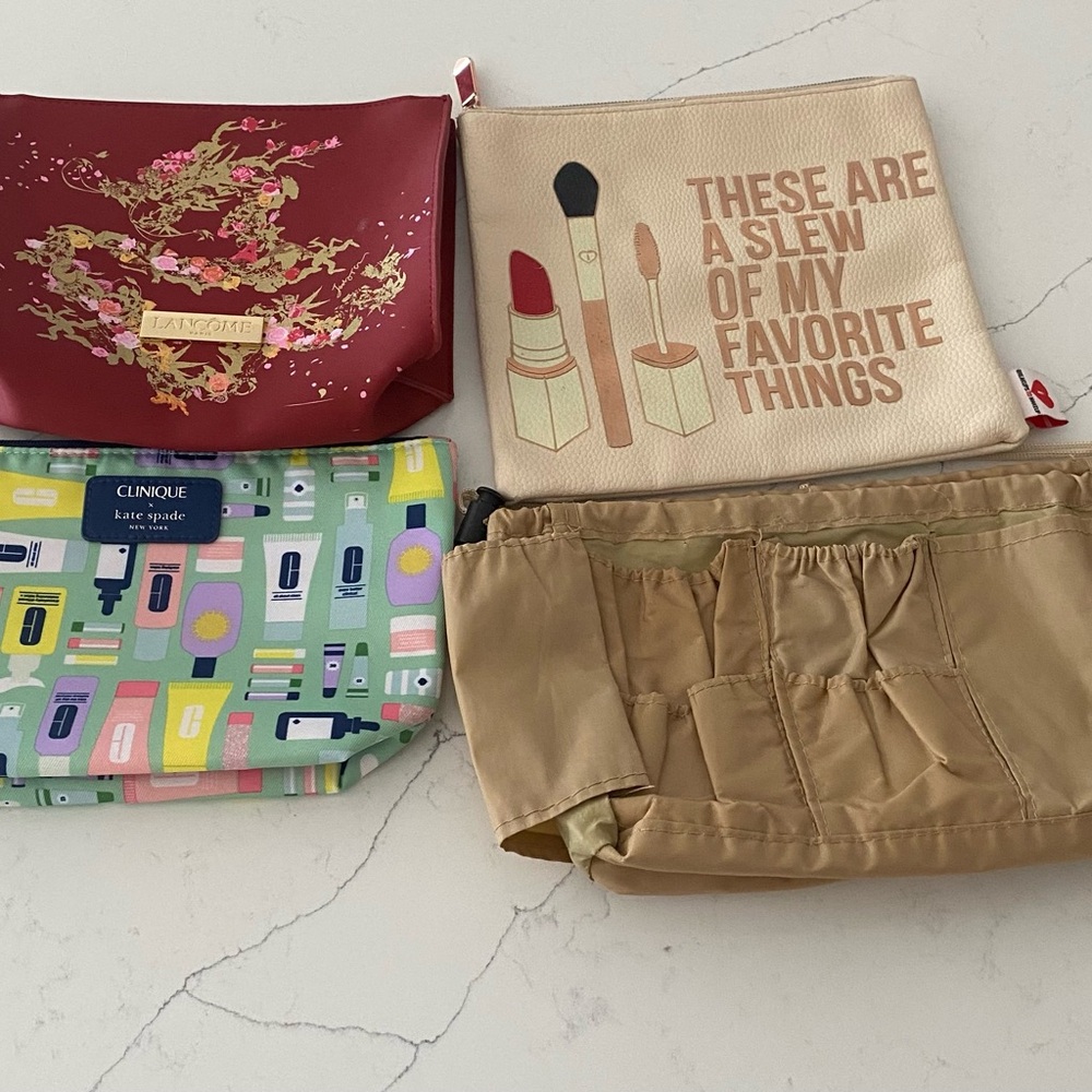 Kate Spade x Clinique and other Multicolor Cosmetic Bag Bundle (4)